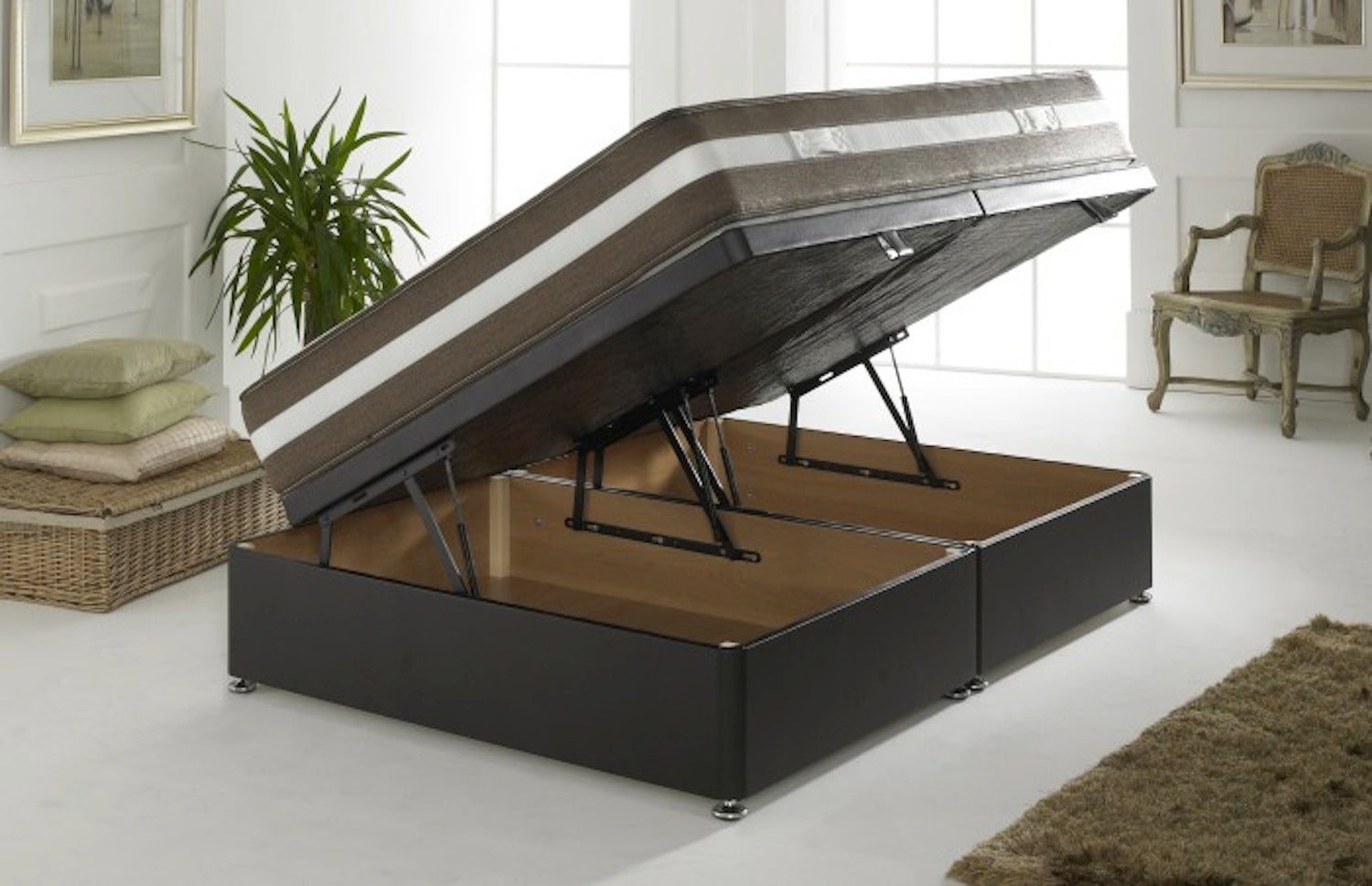 Faux Leather Ottoman Storage Divan Base