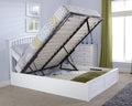 Madrid Wooden End Opening Ottoman Bed White