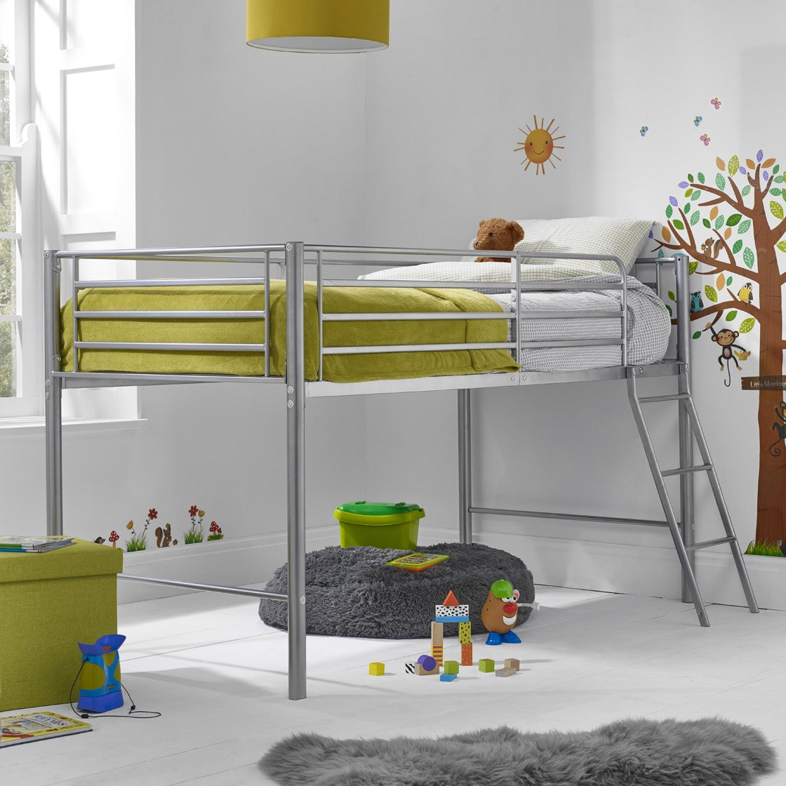 LPD Saturn Silver Metal Mid Sleeper Bunk Bed