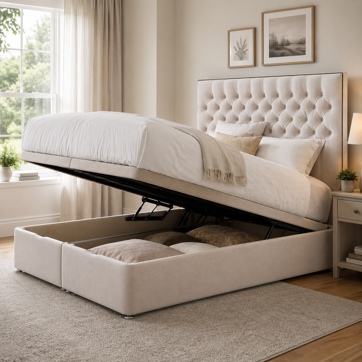 Rothermere Ottoman Storage Bed Including Headboard